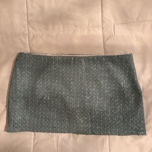 Edikted Sparkling Blue Mini Skirt